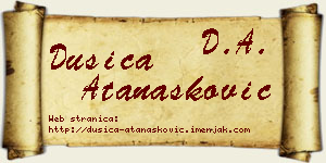 Dušica Atanasković vizit kartica
